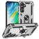 Mobigear Armor ring Samsung Galaxy S24 FE Hard Case Back cover Shockproof with Ring Holder - Silver