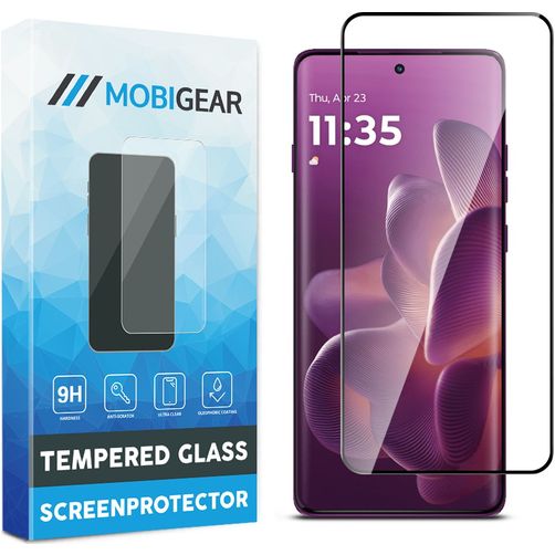 Mobigear Premium Motorola Edge 60 Pro Tempered Glass Screen Protector - Case Friendly - Black
