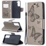 Mobigear Butterfly Samsung Galaxy S21 Pungetui med Seddelrum - Grå