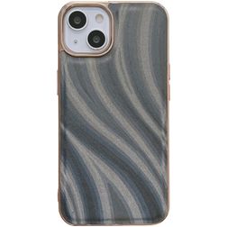 Mobigear Wavy iPhone 14 Kova Suojakuori - Hopea
