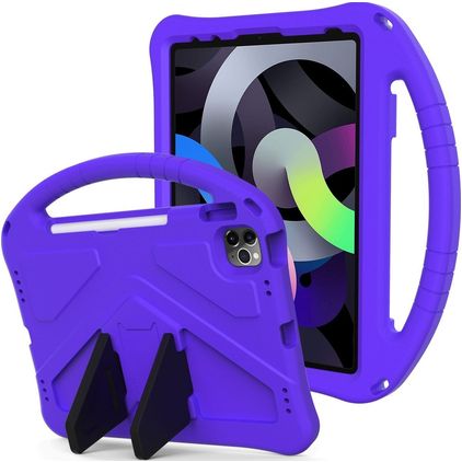 Mobigear AeroArmor iPad 11 (2025) Capa para crianças com pega + Suporte para caneta stylus - Roxo