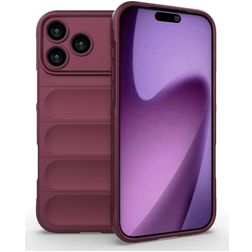 Mobigear Bumpy iPhone 18 Pro Max Flexible TPU Back cover - Wine Red