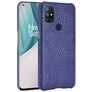 Mobigear Croco OnePlus Nord N10 5G Hårdt Bagsidecover - Blå
