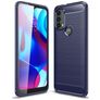 Mobigear Brushed Slim Motorola Moto E20 Fleksibel TPU Bagsidecover - Blå