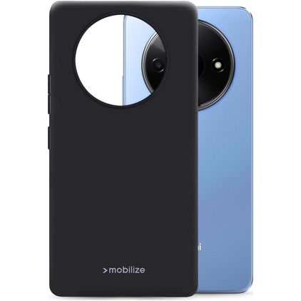 Mobilize Rubber Gelly Xiaomi Redmi A3 Fleksibel TPU Bagsidecover - Matt Black