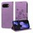 Mobigear Flowers Google Pixel 9a Funda tipo libro Cartera - Morado