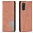 Mobigear Rhombus Slim Samsung Galaxy A56 Cover a libro - Marrone