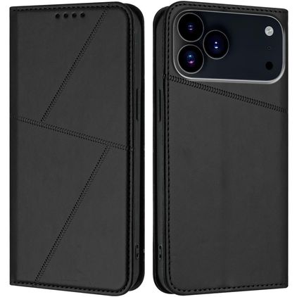 Mobigear Frosted Flip iPhone 17 Pro Funda tipo libro Cartera - Negro