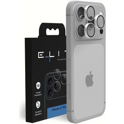Elite iPhone 17 Pro Härdat glas Kameralinsskydd - Skalvänligt - Silver