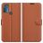 Mobigear Classic Motorola Moto G50 Cover a libro portafoglio - Marrone