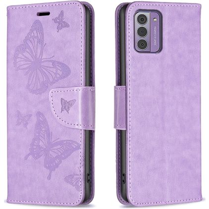 Mobigear Butterfly Nokia G42 Wallet case - Purple