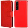 Mobigear Wallet Sony Xperia 1 IV Pungetui med Seddelrum - Rød