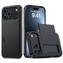 Mobigear Card iPhone 18 Pro Max Hard Case Back cover Shockproof with Card Holder - Black