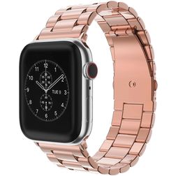 Mobigear Antwerp Steel Apple Watch Strap Butterfly closure - 42/41/40/38 mm - Rose Gold