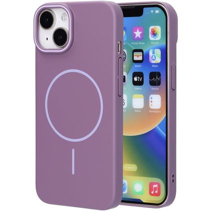 Mobiparts Slim Line iPhone 14 MagSafe Funda Plástico rígido Carcasa - Imperial Purple