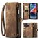 CaseMe 008 iPhone 15 Funda tipo libro 2 en 1 con carcasa extraíble Cartera - Marrón