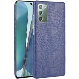 Mobigear Croco Samsung Galaxy Note 20 Hardcase Etui plecki - Niebieski