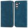 Mobigear Retro Slim Samsung Galaxy S21 FE Pungetui med Seddelrum - Blå