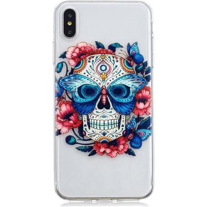 Mobigear Design iPhone XS Max Flexible TPU Back cover - Skull