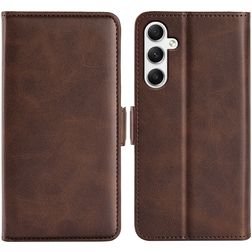 Mobigear Slim Magnet Samsung Galaxy A35 Plånboksfodral med sedelfack - Brun
