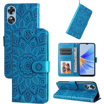 Mobigear Sunflower OPPO A17 Funda tipo libro Cartera - Azul