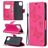 Mobigear Butterfly Samsung Galaxy A12 Plånboksfodral med sedelfack - Magenta