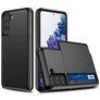 Mobigear Brushed Credit Card Slot Case Black Samsung Galaxy S21 Plus
