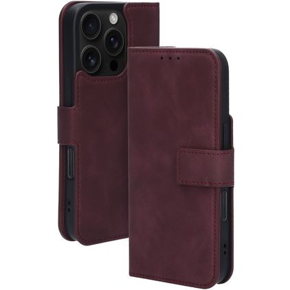 Mobiparts Classic Wallet MagSafe iPhone 16 Pro Lompakkokotelo + Setelitasku - Velvet Red