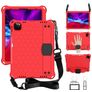 Mobigear HexStrap iPad Air 11 palců (2024) EVA pěna Zadní kryt + Ramenní popruh - Červená