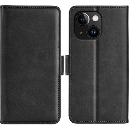 Mobigear Slim Magnet iPhone 15 Pungetui med Seddelrum - Sort