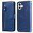 Mobigear Zipper iPhone 17 Funda tipo libro Cartera - Azul