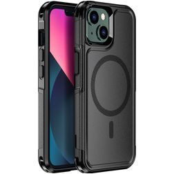 Mobigear Traveller iPhone 14 MagSafe Hårdt Bagsidecover Stødsikkert - Sort