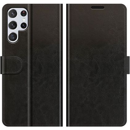 Mobigear Wallet Samsung Galaxy S22 Ultra Wallet case - Black