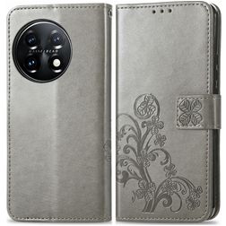 Mobigear Clover OnePlus 11 Wallet case - Grey