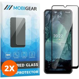 Mobigear Premium Nokia G11 Tempered Glass Screen Protector - Case Friendly - Black (2-Pack)