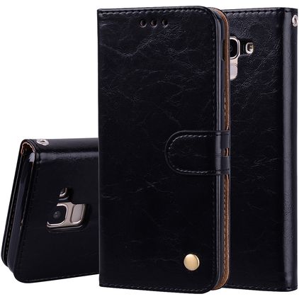 Mobigear Wallet Samsung Galaxy J6 (2018) Pungetui med Seddelrum - Sort
