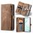 CaseMe 008 Samsung Galaxy S20 Etui z klapką 2w1 z odpinanymi pleckami typu portfel - Brązowy