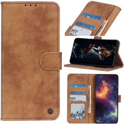 Mobigear Retro Samsung Galaxy S21 Wallet case - Brown