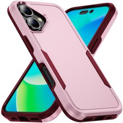 Mobigear Heavy Armor iPhone 16 Plus Fodral Hårdplast Skal Stötsäkert - Rosa