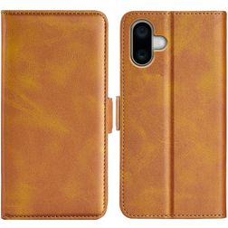 Mobigear Slim Magnet iPhone 16 Plus Pungetui med Seddelrum - Cognac