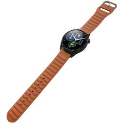 Mobigear Bumpy Silicone Smartwatch Strap Buckle closure - 22 mm - Brown