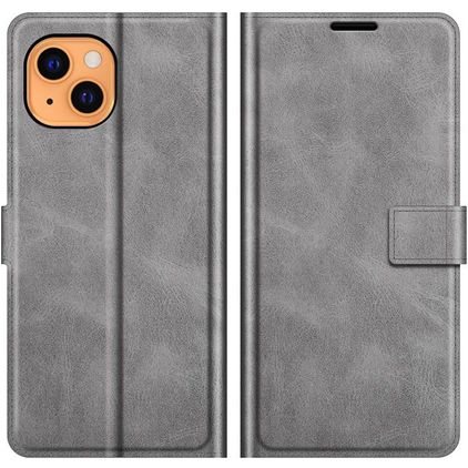 Mobigear Wallet iPhone 13 Funda tipo libro Cartera - Gris