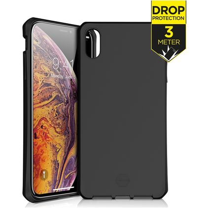 ITSKINS SpectrumSolid iPhone XS Max Fleksibel TPU Bagsidecover Stødsikkert - Plain Black