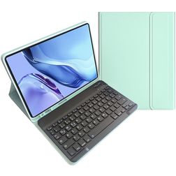Mobigear Keys iPad Air 11 tommer (2025) QWERTZ Bluetooth-tastatur Pungetui + Stylus-holder - Mintgrøn