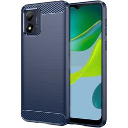 Mobigear Brushed Slim Motorola Moto E13 TPU flexível Capa traseira - Azul