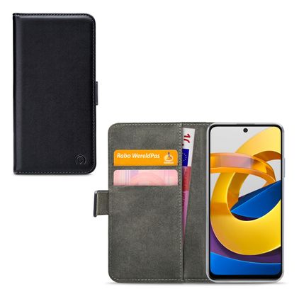 Mobilize Classic Gelly Wallet POCO M4 Pro 5G Joustava TPU Lompakkokotelo + Setelitasku - Musta