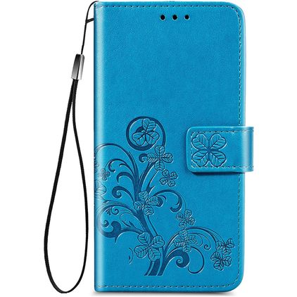 Mobigear Clover Samsung Galaxy A32 4G Lompakkokotelo + Setelitasku - Sininen