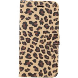 Mobigear Leopard iPhone XR Wallet case - Brown