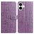 Mobigear Flowers iPhone 17 Capa livro Carteira - Roxo