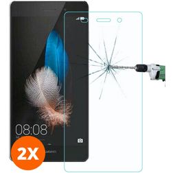Mobigear Huawei P8 Lite (2016) Tvrzené sklo Ochrana displeje - kompatibilní s pouzdry (2 ks)
